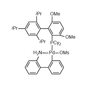 甲磺酸(2-二環(huán)己基膦基-3,6-二甲氧基-2',4',6'-三異丙基-1,1'-聯(lián)苯)(2-氨基-1,1'-聯(lián)苯-2-基)鈀(II)